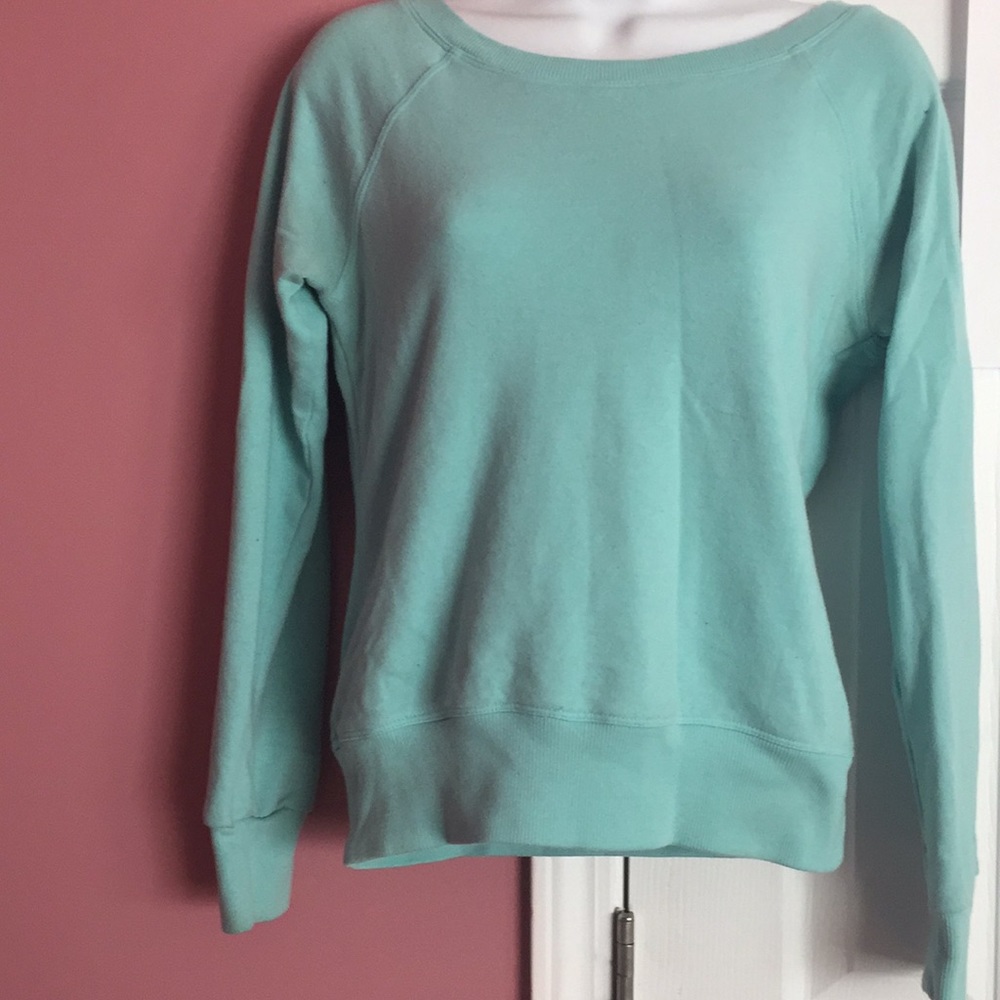 A mint sweatshirt